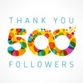 Thank you 500 followers card