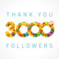 Thank you 3000 followers card