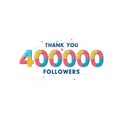 Thank you 400000 Followers celebration, Greeting card for 400k social followers