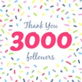Thank you 3000 followers network post