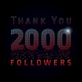 Thank you 2000 followers numbers.