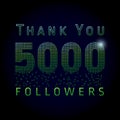 Thank you 5000 followers numbers.