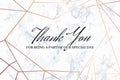 Thank you geometric design card template