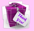 Thank You Gift Displays Grateful And Appreciative Royalty Free Stock Photo