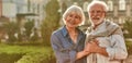 Thank you for giving happiness. Portrait of beautiful happy senior couple bonding to each other and holding hands while Royalty Free Stock Photo