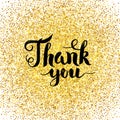 Thank You Gold Greeting Card Royalty Free Stock Photo