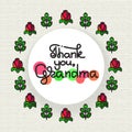 Thank You Grandma handwritten lettering. Grandparents day. Royalty Free Stock Photo