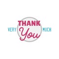 Thank you gratitude feeling emotions text lettering vector badge thanksfull quote phrases message