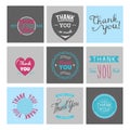 Thank you gratitude feeling emotions text lettering vector card design thanksfull quote phrases message