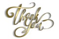 Thank You gold word Greeting Card