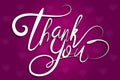 Thank You Greeting Card banner template Royalty Free Stock Photo