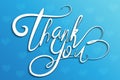 Thank You white lettering Greeting Card Royalty Free Stock Photo