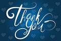 Thank You Greeting Card blue background