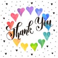 Thank you greeting card Royalty Free Stock Photo