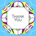 Thank you greeting card thanksgiving design. Abstract geometric