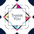 Thank you greeting card thanksgiving design. Abstract geometric