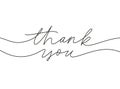 Thank you hand drawn vector modern calligraphy. Royalty Free Stock Photo