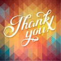 THANK YOU hand lettering - custom handmade calligraphy, vector