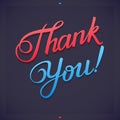 THANK YOU hand lettering - custom handmade calligraphy, vector Royalty Free Stock Photo