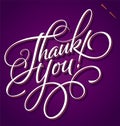 THANK YOU hand lettering (vector) Royalty Free Stock Photo