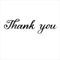Thank You Hand Lettering Typography Design Illustration For Card Postcard Poster Print