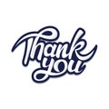 Thank you hand lettering vector illustration Royalty Free Stock Photo