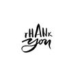 Thank You handwritten inscription. Hand drawn lettering. Thanks card. Vector illustration Royalty Free Stock Photo