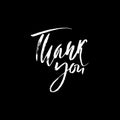 Thank You handwritten inscription. Hand drawn lettering. Thanks card. Vector illustration Royalty Free Stock Photo