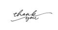 Thank you ink brush vector lettering. Royalty Free Stock Photo