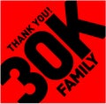 Thank you 30k family. 30k followers thanks Royalty Free Stock Photo