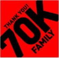 Thank you 70k family. 70k followers thanks