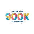 Thank you 900k Followers celebration, Greeting card for 900000 social followers