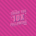 Thank you 10k Followers celebration, Greeting card for 10000 social followers