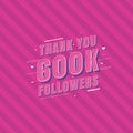 Thank you 600k Followers celebration, Greeting card for 600000 social followers