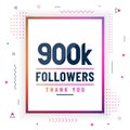 Thank you 900K followers, 900000 followers celebration modern colorful design