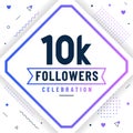 Thank you 10K followers, 10000 followers celebration modern colorful design