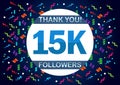 Thank you 15k followers Royalty Free Stock Photo