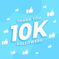 thank you 10k social media followers background for online likes