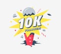 Thank you 10k social media followers symbol