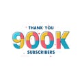 Thank you 900k Subscribers celebration, Greeting card for 900000 social Subscribers