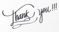 Thank you lettering for decorative card