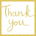 Thank you lettering in Gold