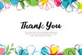 Thank you lettering greeting card. Thank you calligraphy handwritten card template background Royalty Free Stock Photo