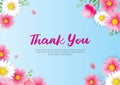 Thank you lettering greeting card. Thank you calligraphy handwritten card template background Royalty Free Stock Photo