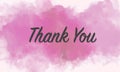 Thank You lettering Greeting Card Royalty Free Stock Photo