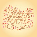 Thank You lettering greeting card. Lettering elements. Royalty Free Stock Photo