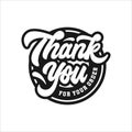 Thank You lettering stamp premium logo