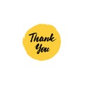 Thank you letterng badge vector