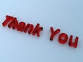 Thank you letters in red