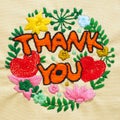 thank you love heart flower mind spiritual craft healing mental embroidery mandala handmade leisure hobby sewing illustration